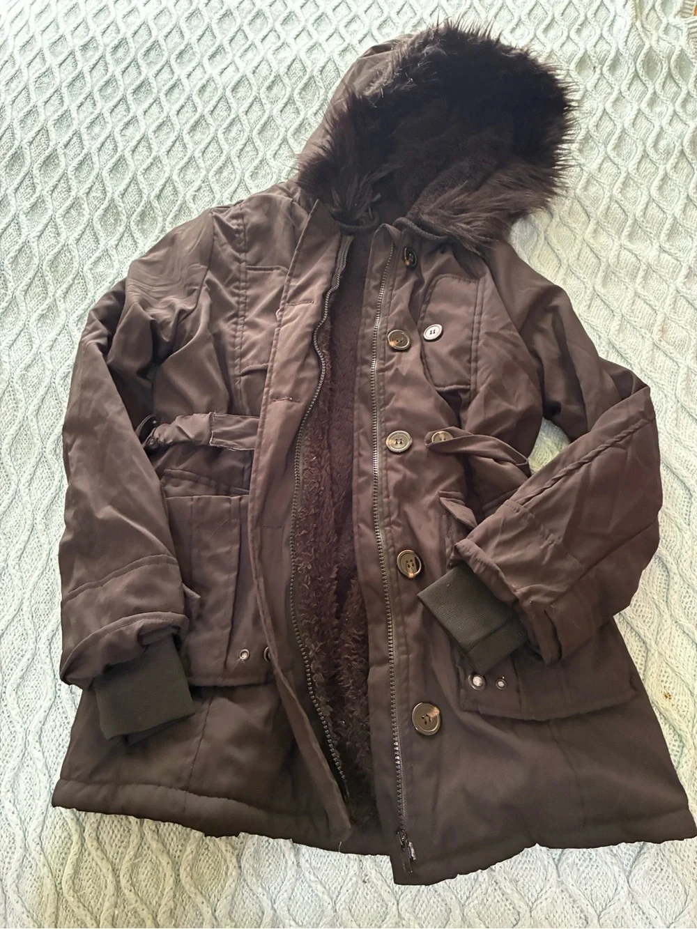 Vertical 9 Toddler Brown Hooded Puffer Jacket - 3T